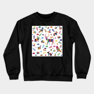 Colorful Woodland Animals Crewneck Sweatshirt